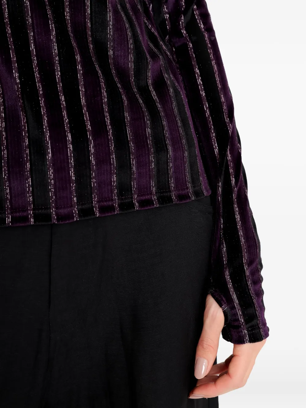 Amir Slama X Astrid Striped Top In Purple