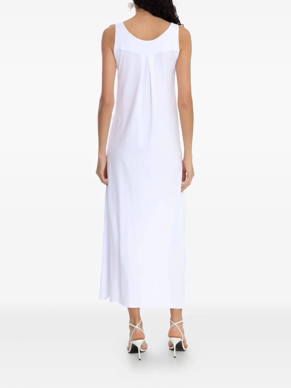 Amir Slama X Astrid Scoop-neck Midi Dress In White