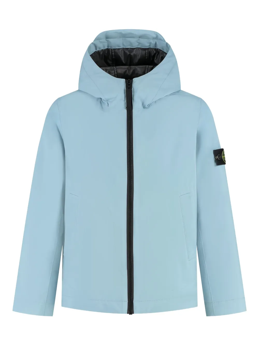 Stone Island Junior hooded logo-patch jacket - ブルー Stone Island Junior hooded logo-patch jacket - ブルー
