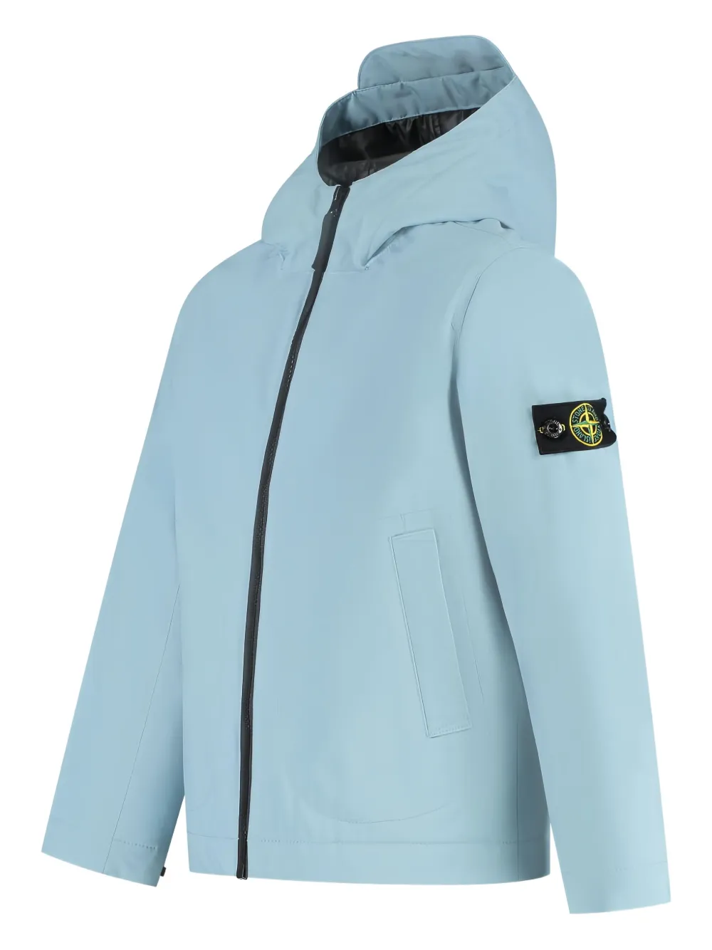 Stone Island Junior hooded logo-patch jacket | Boys Bomber Jackets | Image 2