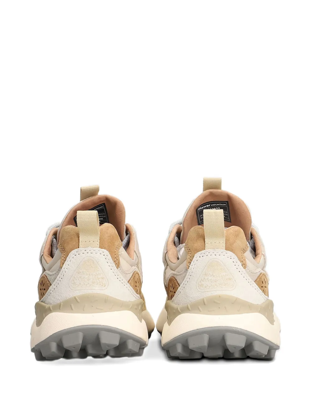 FLOWER MOUNTAIN Yamano 3 geperforeerde sneakers met vlakken Beige