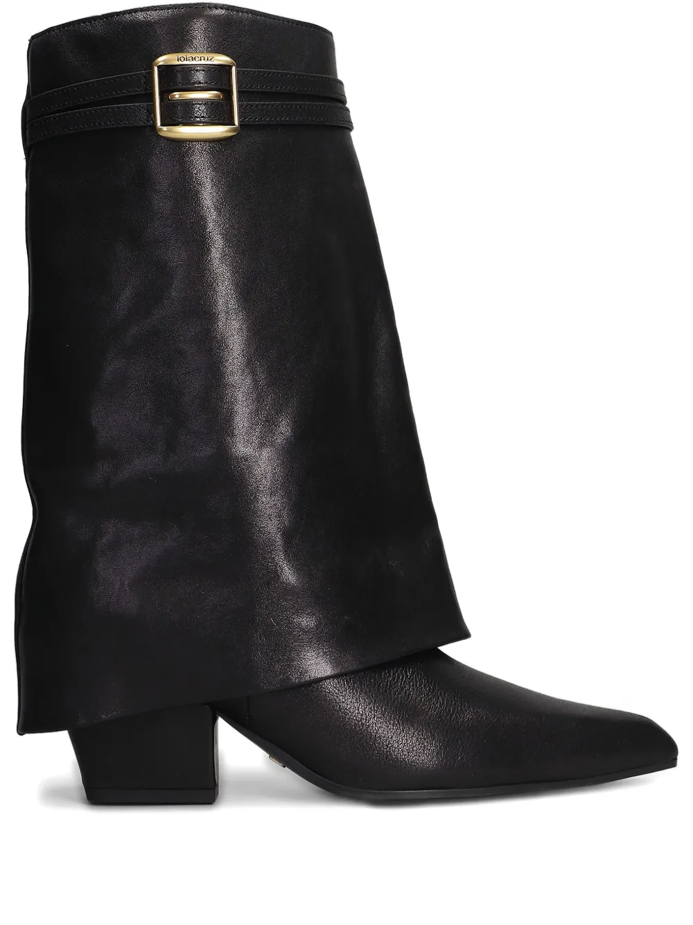 Lola Cruz 55mm Yuna buckle-strap boots | Black | Image 1