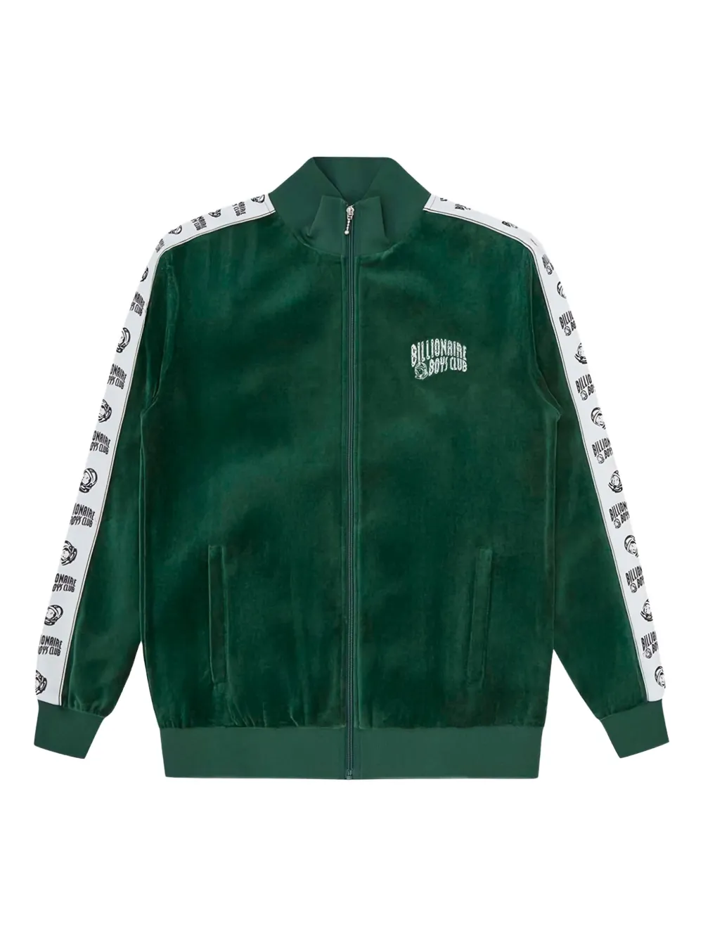 Billionaire logo-embroidered ribbed-collar jacket | Green | Image 1