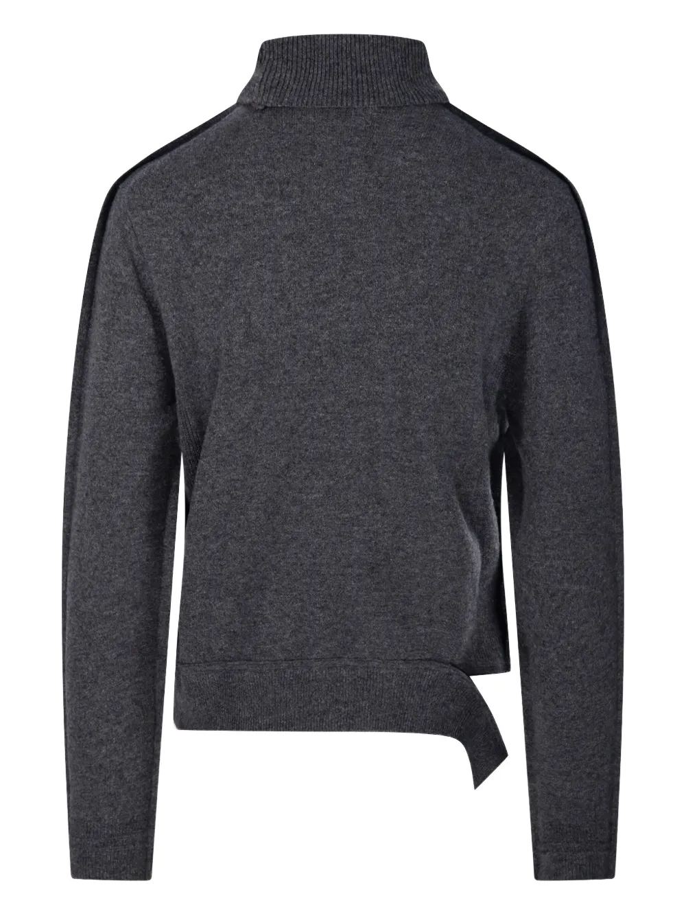 Re Code Turtleneck Asymmetric-hem Sweater In Black