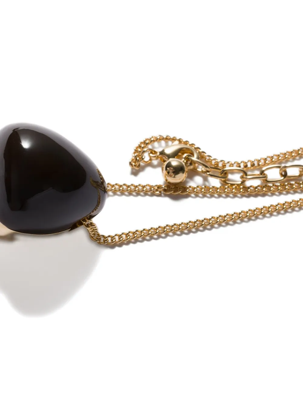 Miu Miu ball-pendant necklace - ブラウン Miu Miu ball-pendant necklace - ブラウン