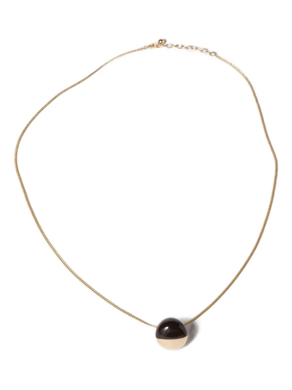 Miu Miu Halsketting met bal-hanger - Bruin