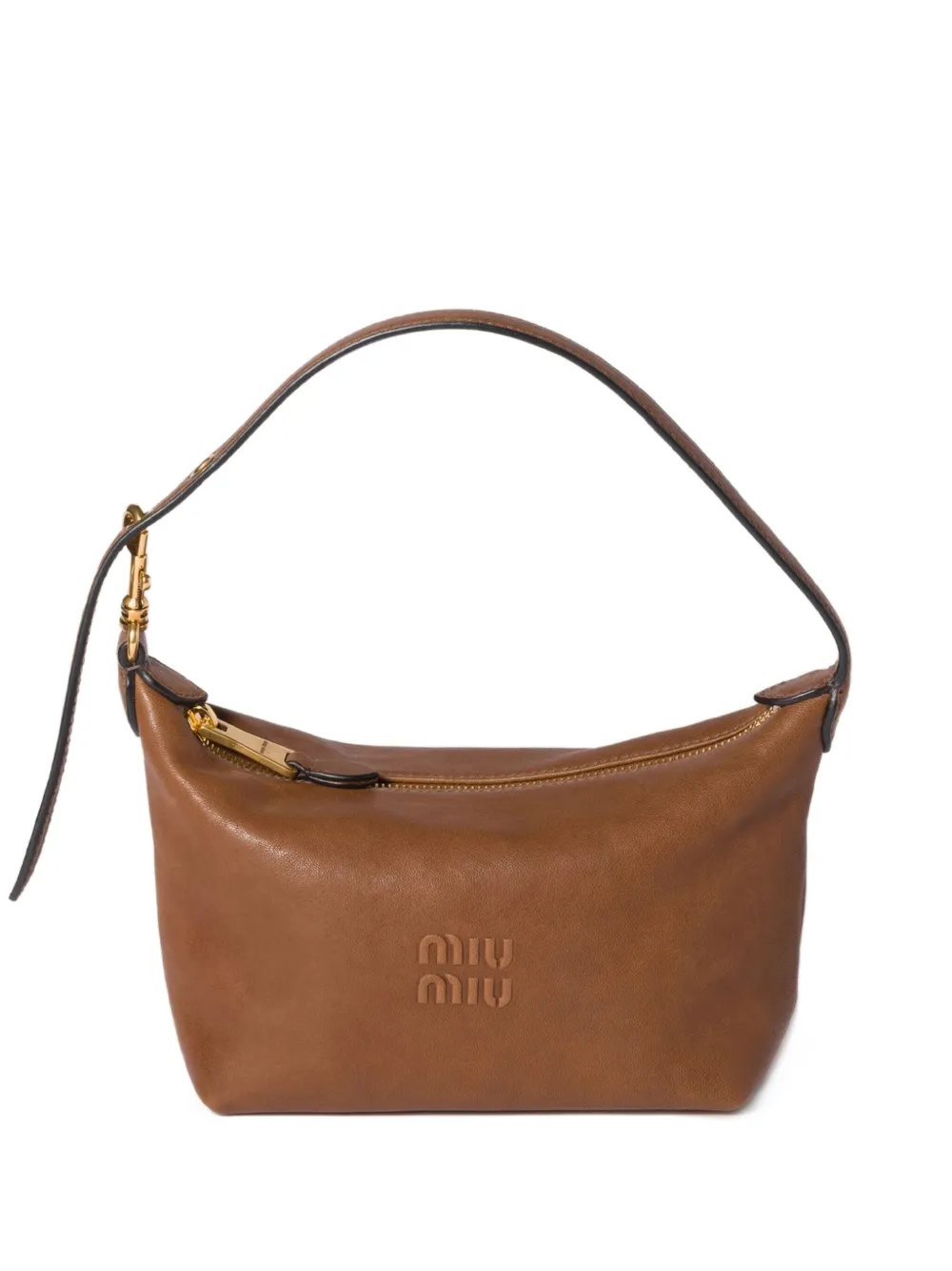 Miu Miu logo-embossed shoulder bag | Brown | Image 1