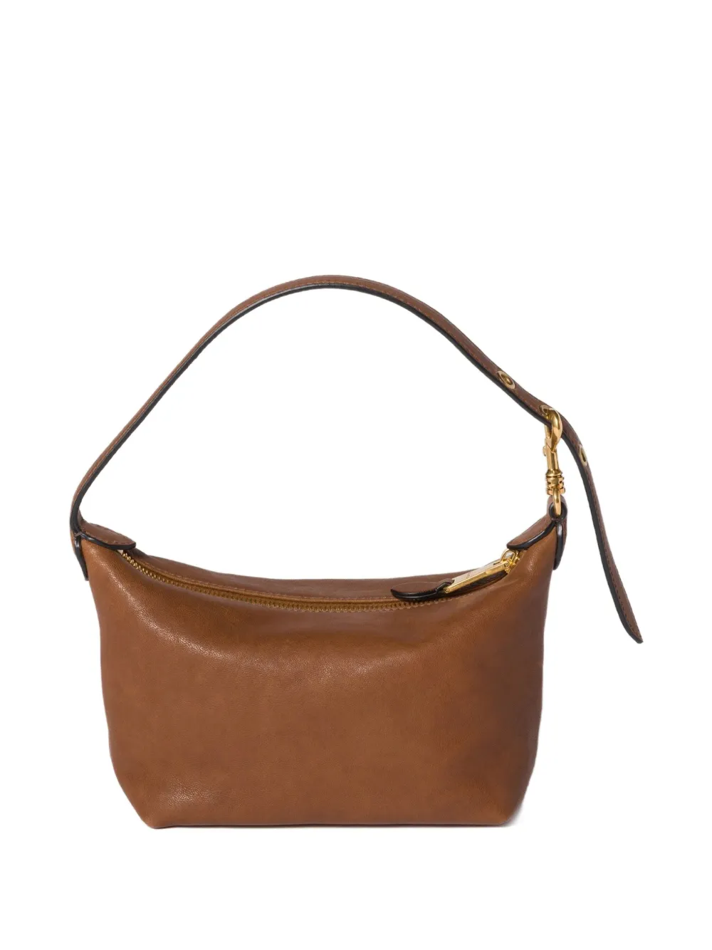 Miu Miu Schoudertas met logo-reliëf - Bruin