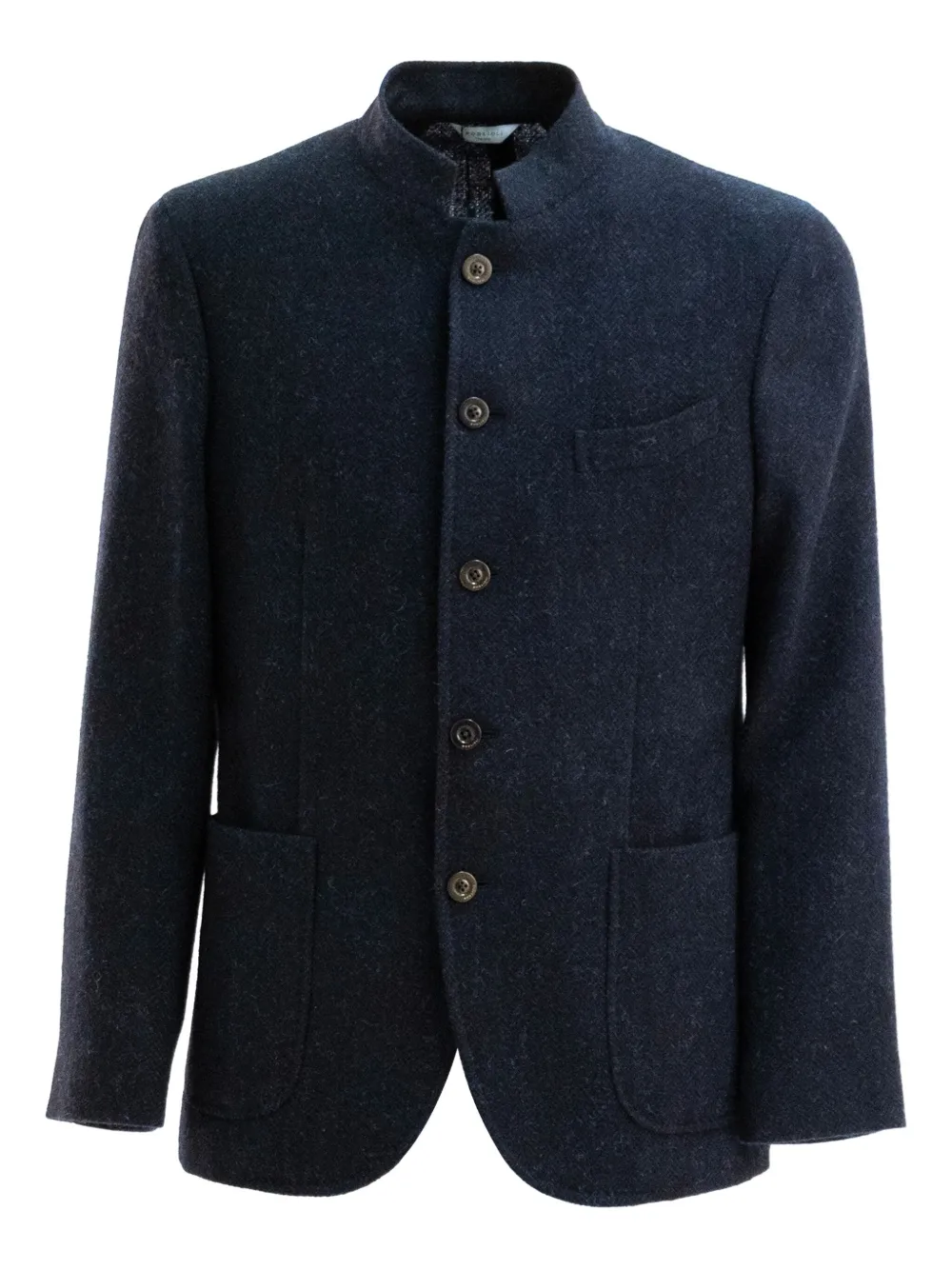Boglioli button mandarin jacket | Blue | Image 1