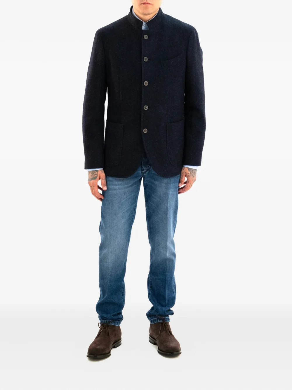 Boglioli button mandarin jacket | Shirt Jackets | Image 2