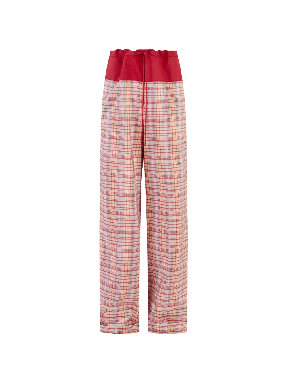 Rosie Assoulin Pantaloni a quadri - Rosso