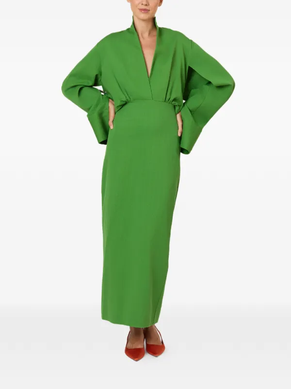 rosie assoulin green dress Rosie Assoulin Grass Green Drop Me a Note Dress Grass Green / 2