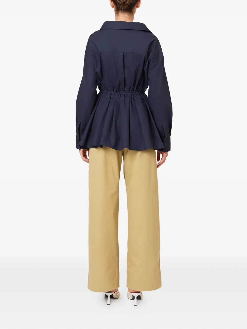 Rosie Assoulin Blouse met kraag en plooien Blauw