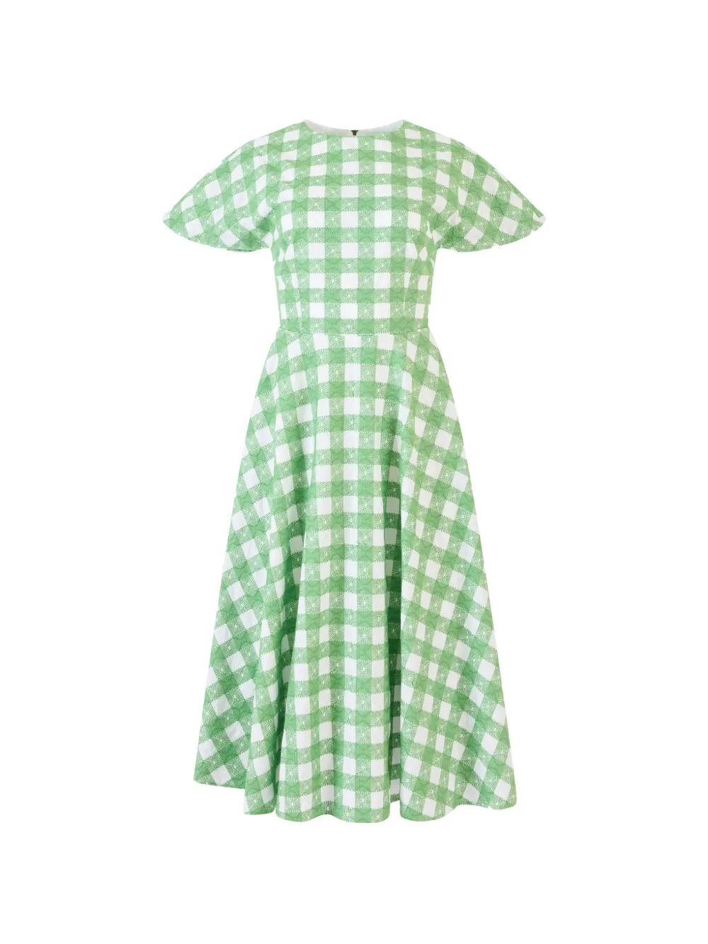 Rosie Assoulin picnic embroidered gingham midi dress - Verde