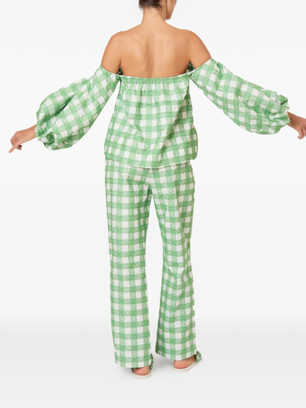 Rosie Assoulin Blouse met pofmouwen Groen