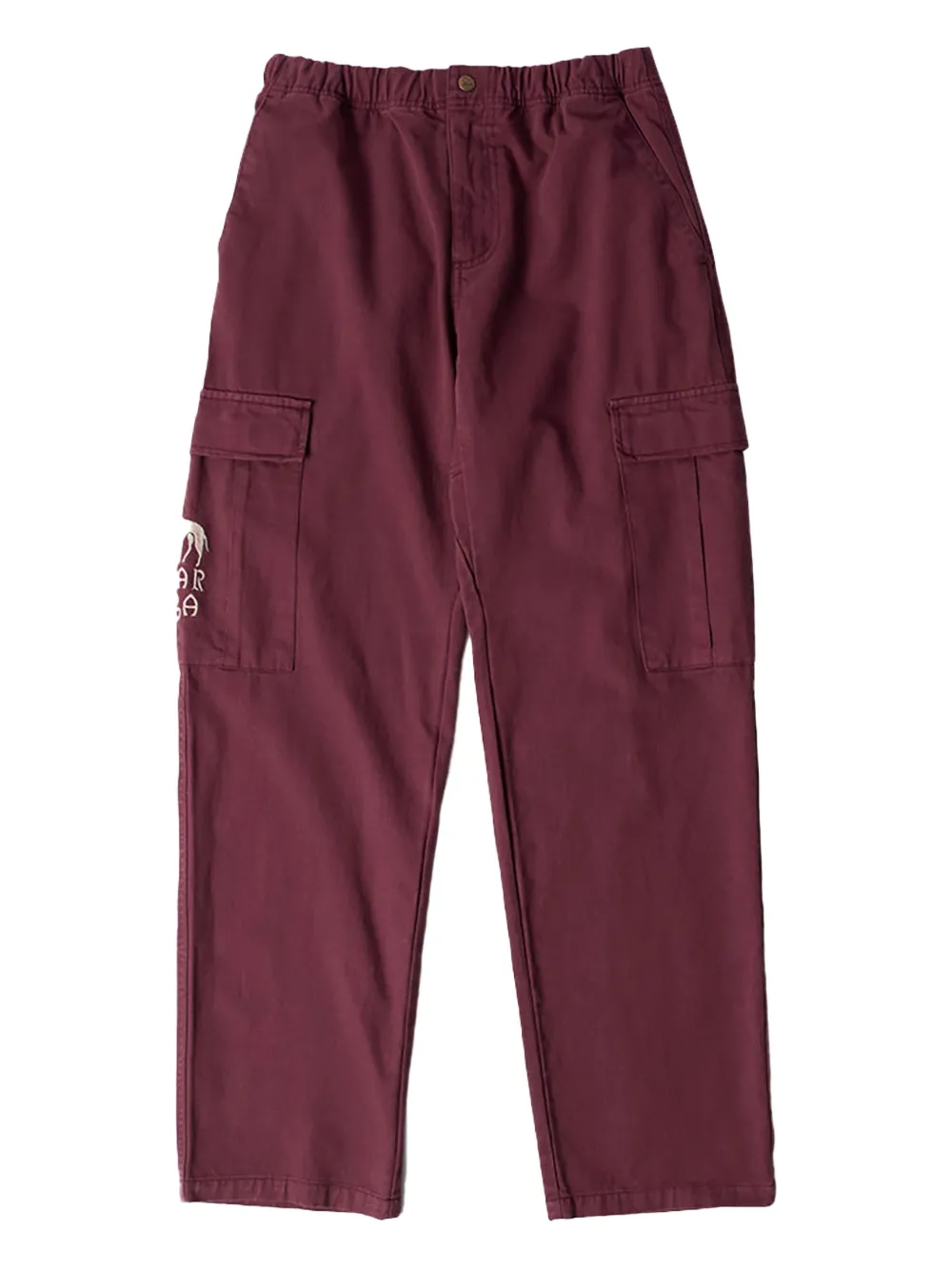 BY PARRA  Again embroidered cargo trousers | Red | Image 1