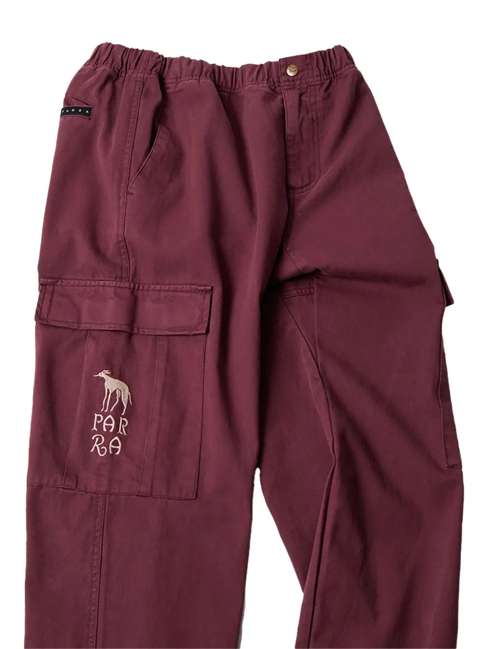 BY PARRA Again embroidered cargo trousers - Rood