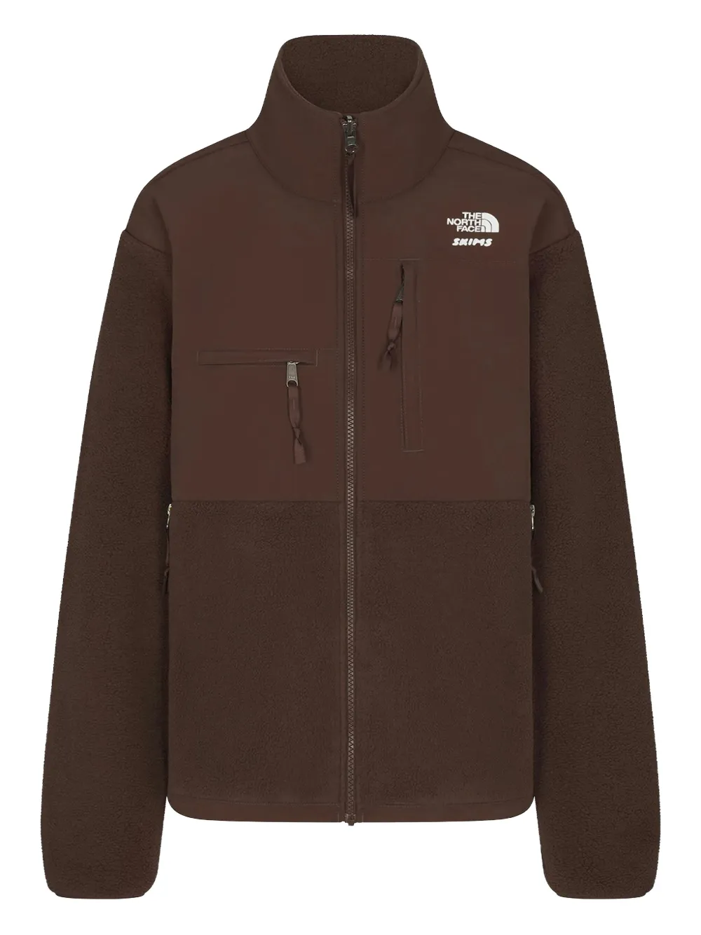Skims X The North Face 1995 Retro Denali Fleece Zip-up Jacket In Brown