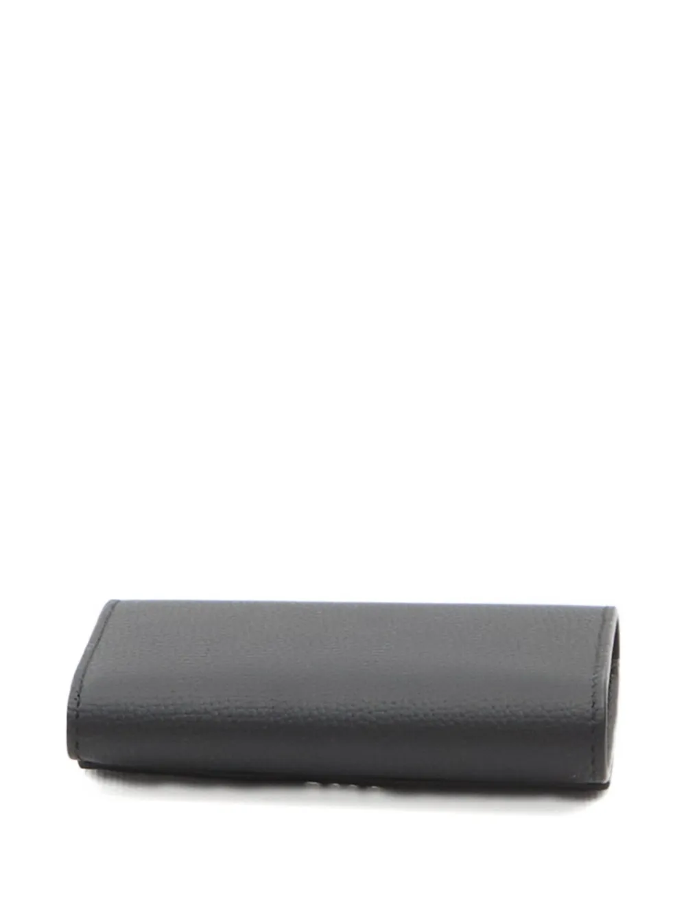Loewe Compact Vertical Wallet In Pebbled Leather In Black