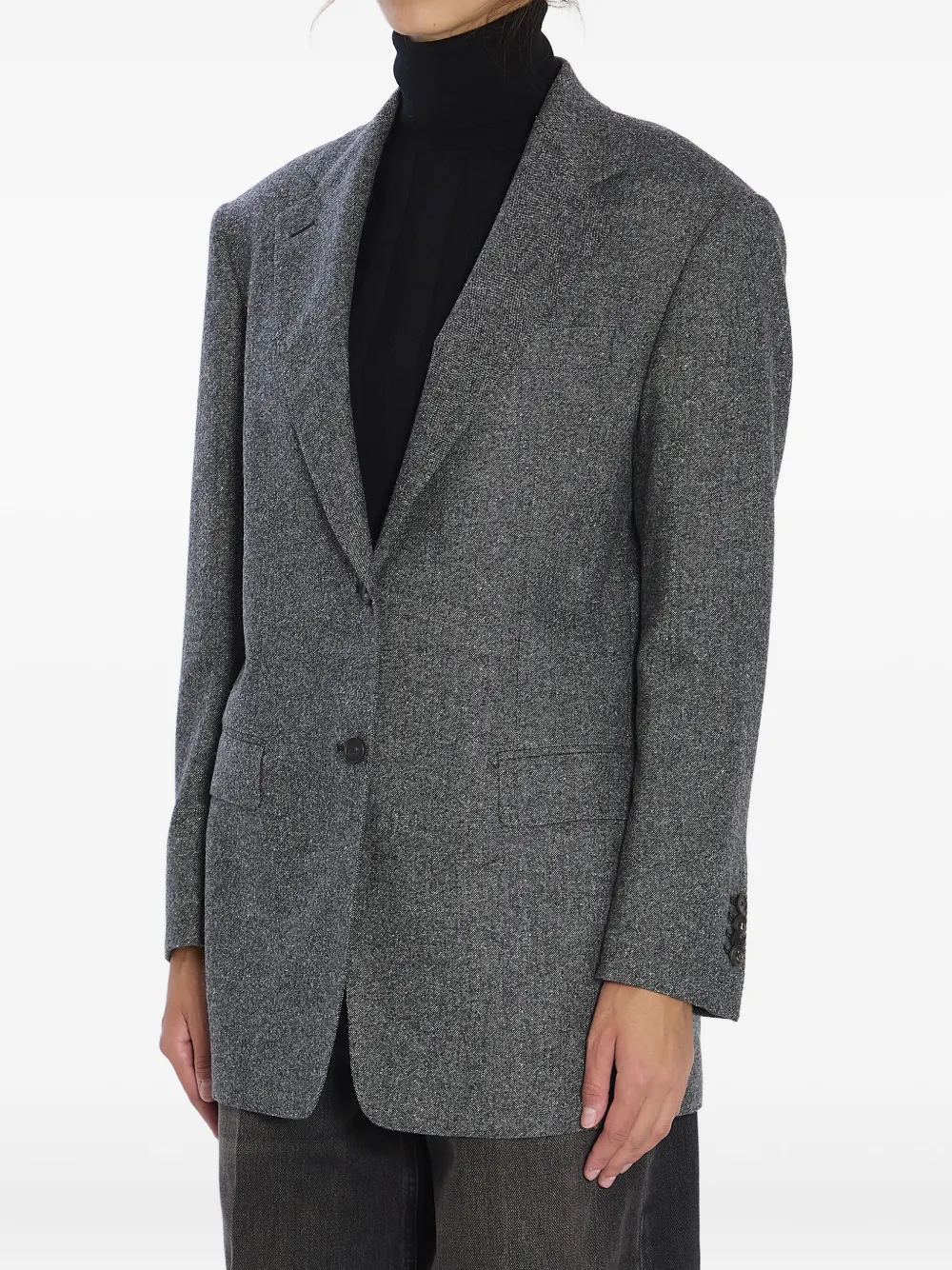 Tagliatore Wool Tweed Jacket In Gray