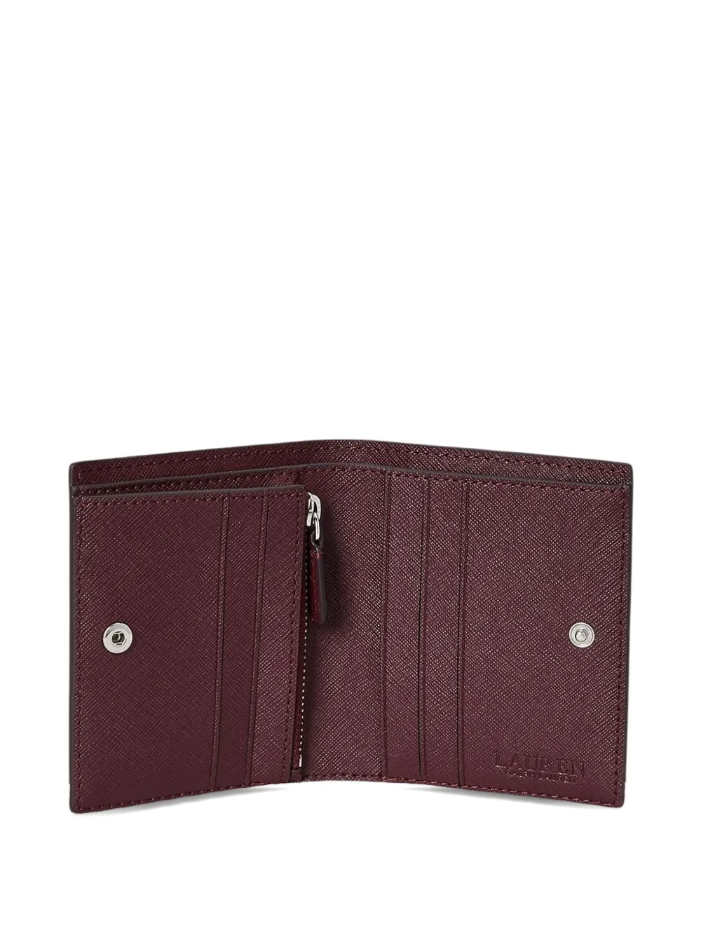 Lauren Ralph Lauren Leren portemonnee met logoplakkaat Rood