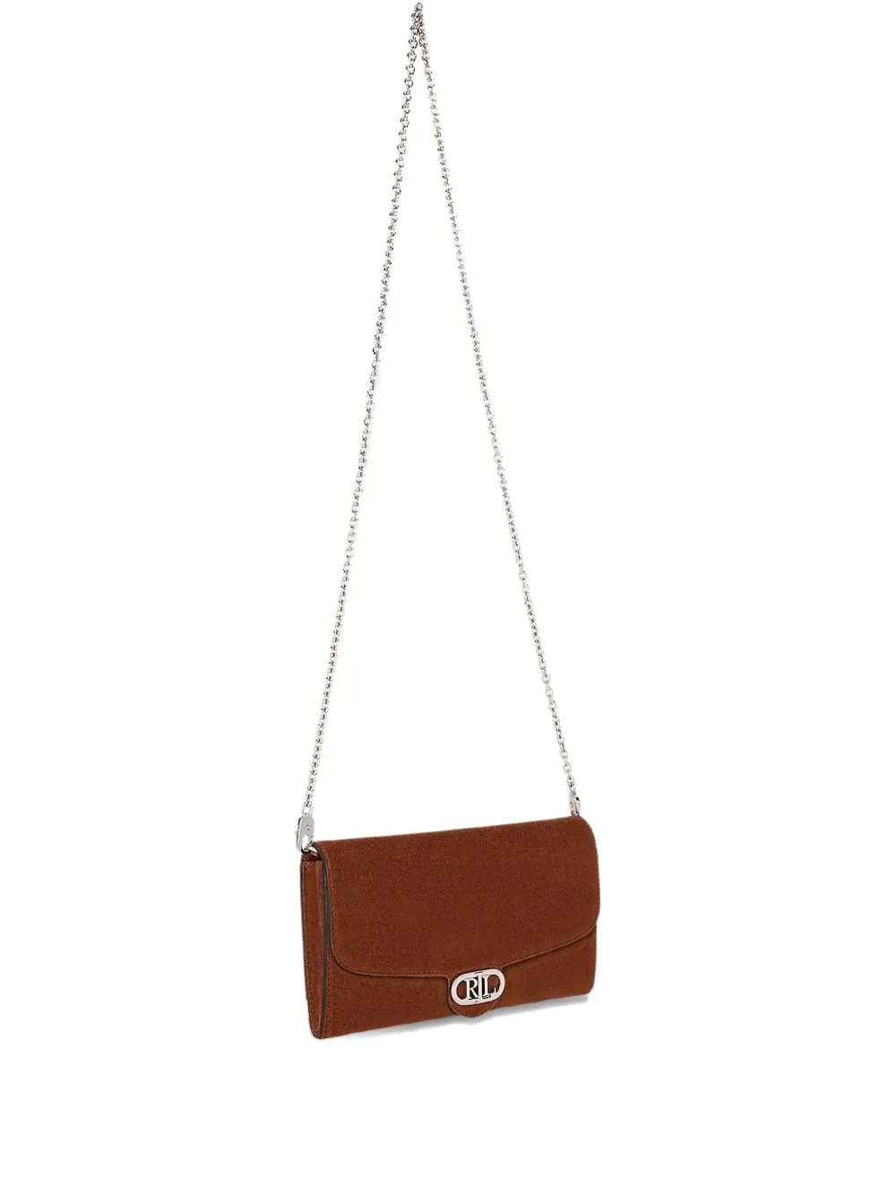 Ralph Lauren Medium Adair Logo Chain Crossbody Bag In Brown