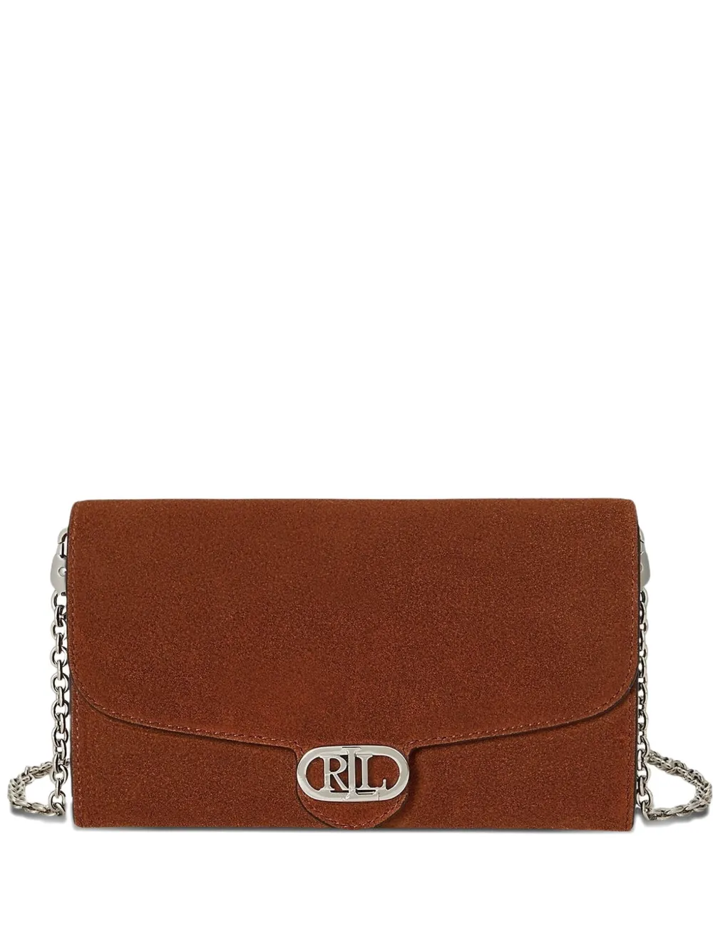 Ralph Lauren Medium Adair Logo Chain Crossbody Bag In Brown