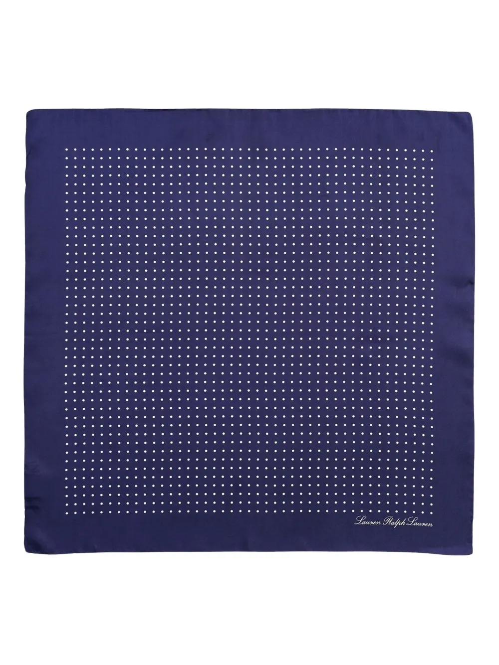 Ralph Lauren Polka-dot Silk Scarf In Blue