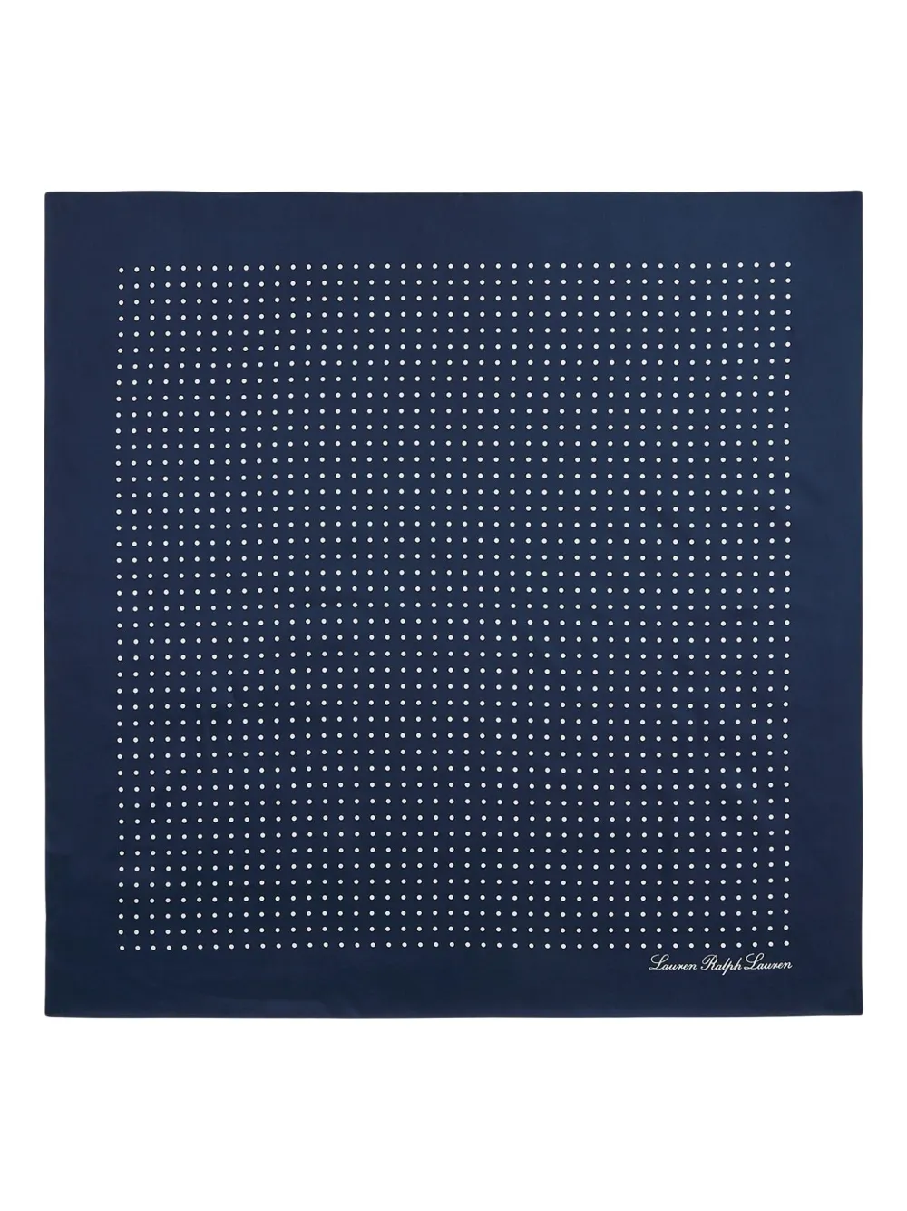 Ralph Lauren Polka-dot Silk Scarf In Blue