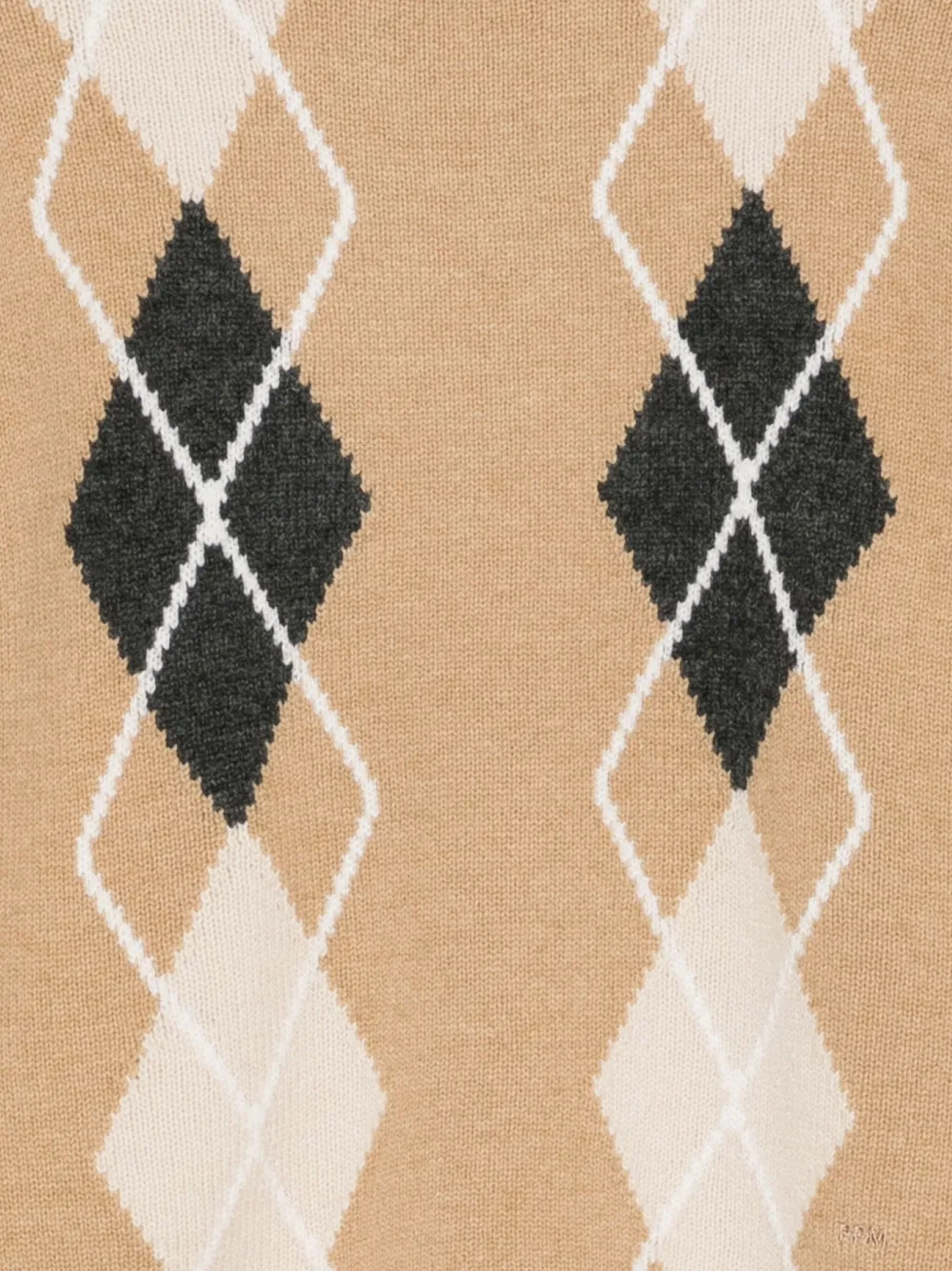 Paolo Pecora Kids Trui met argyle patroon Bruin