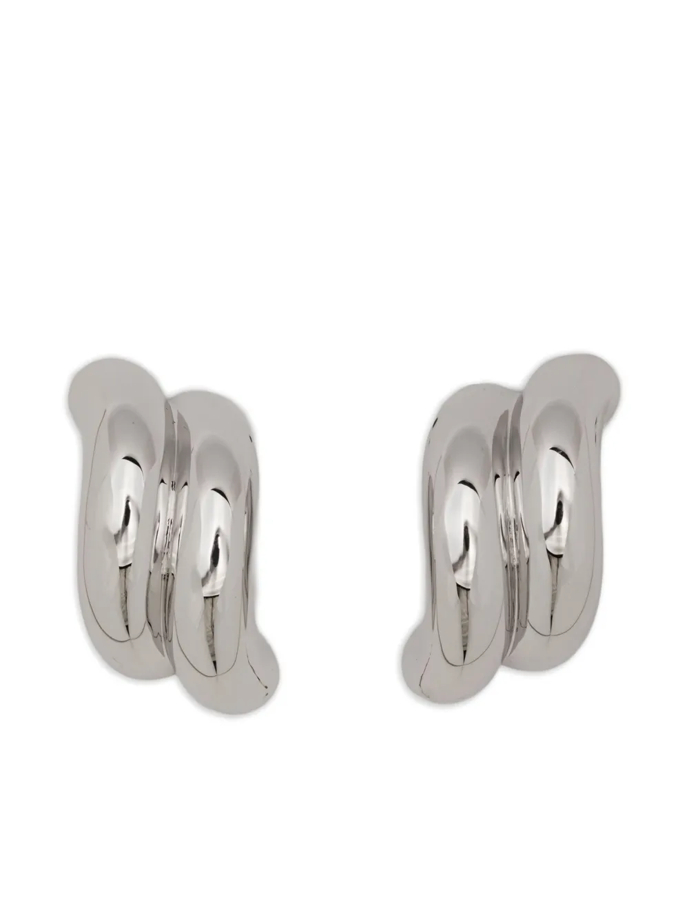 Eddie Borgo aretes de cuerda con aplique | plateado | Image 1