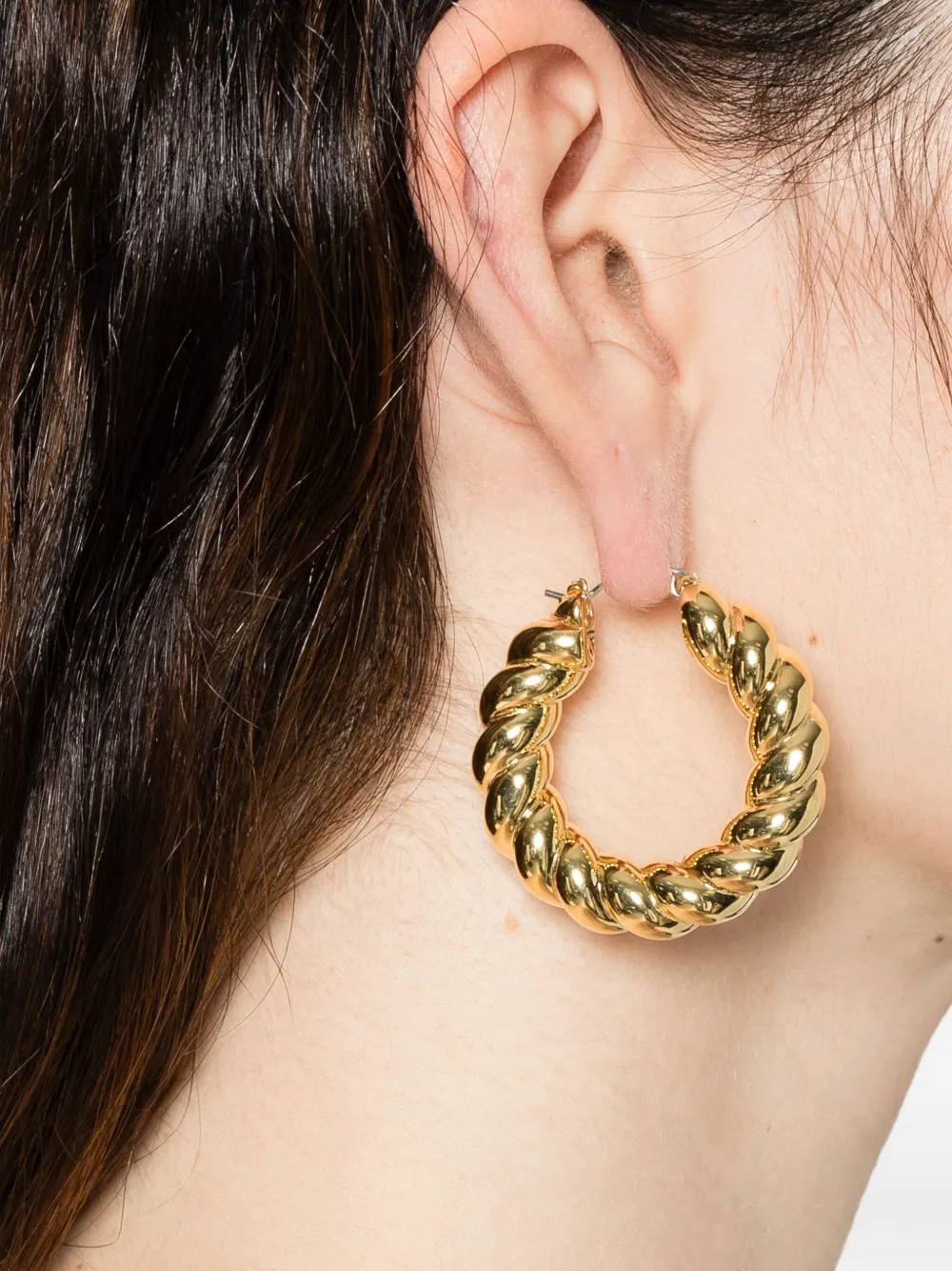 Eddie Borgo Rope Hoop Earrings In Gold