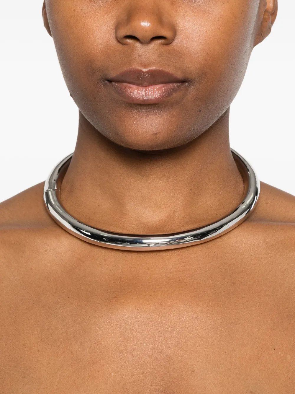 Eddie Borgo Halsketting met cilinderkraag - Zilver