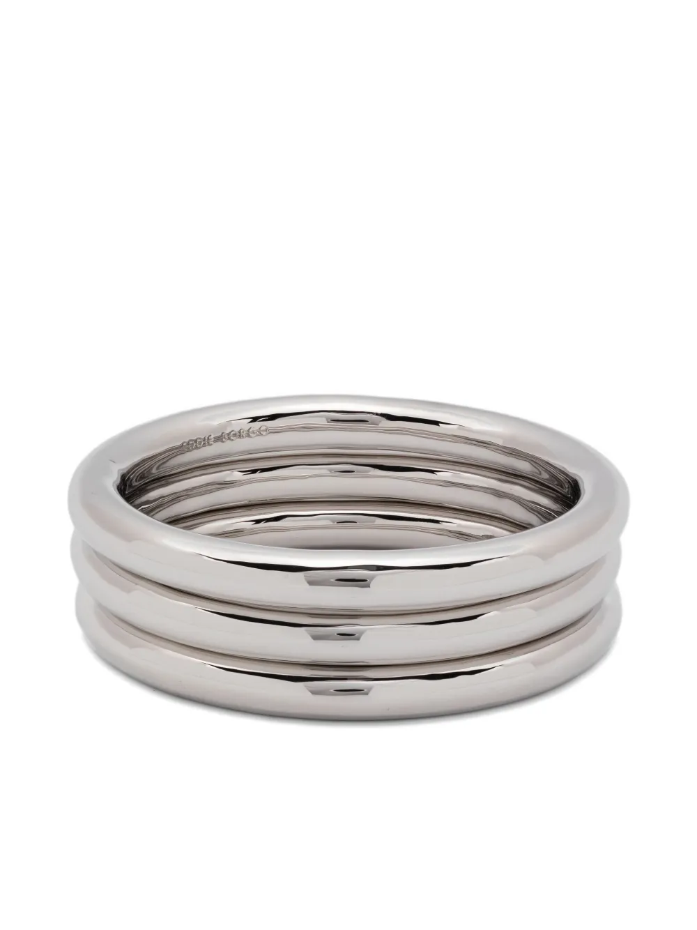 Eddie Borgo set de tres pulseras cilíndricas | plateado | Image 1