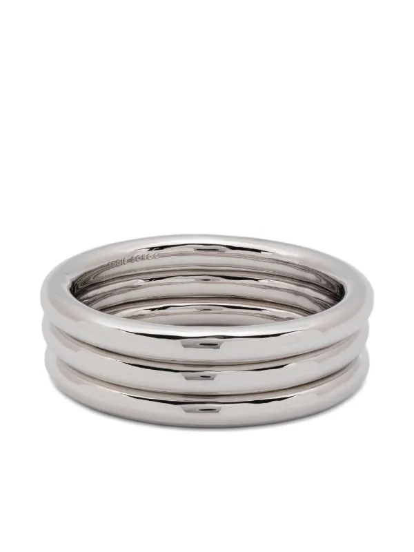 Eddie Borgo シリンダーバングル セット | シルバートーン | FARFETCH JP