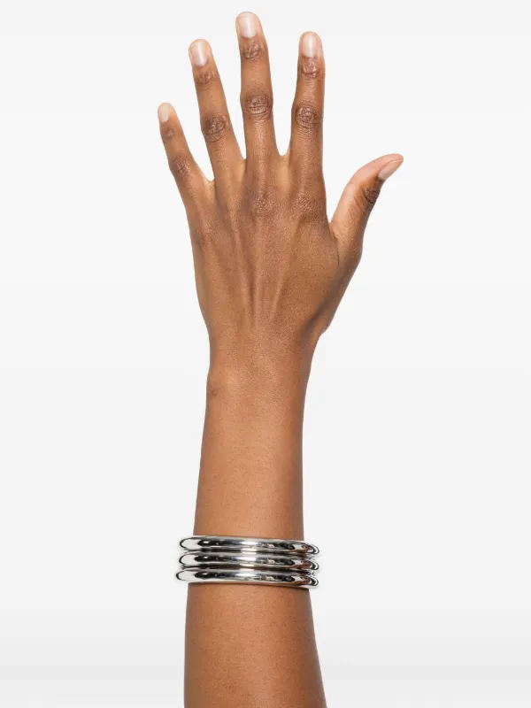 Eddie Borgo シリンダーバングル セット | シルバートーン | FARFETCH JP