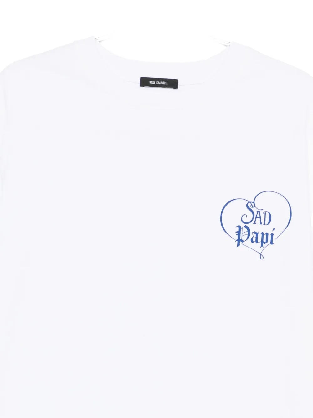 Willy Chavarria Mens White Graphic-print Short-sleeve Cotton T-shirt In White