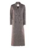TWINSET herringbone double-breasted coat - Grey