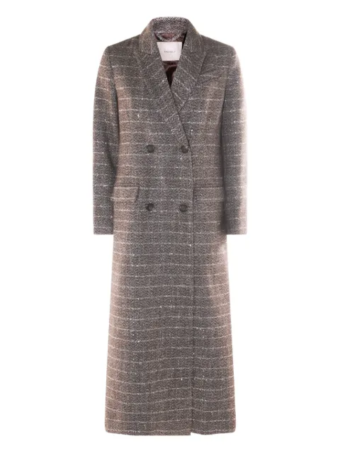 TWINSET herringbone double-breasted coat