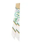Hermès Pre-Owned 2010-2025 Les Voitures a Transformation Silk Twilly Scarf scarves - White
