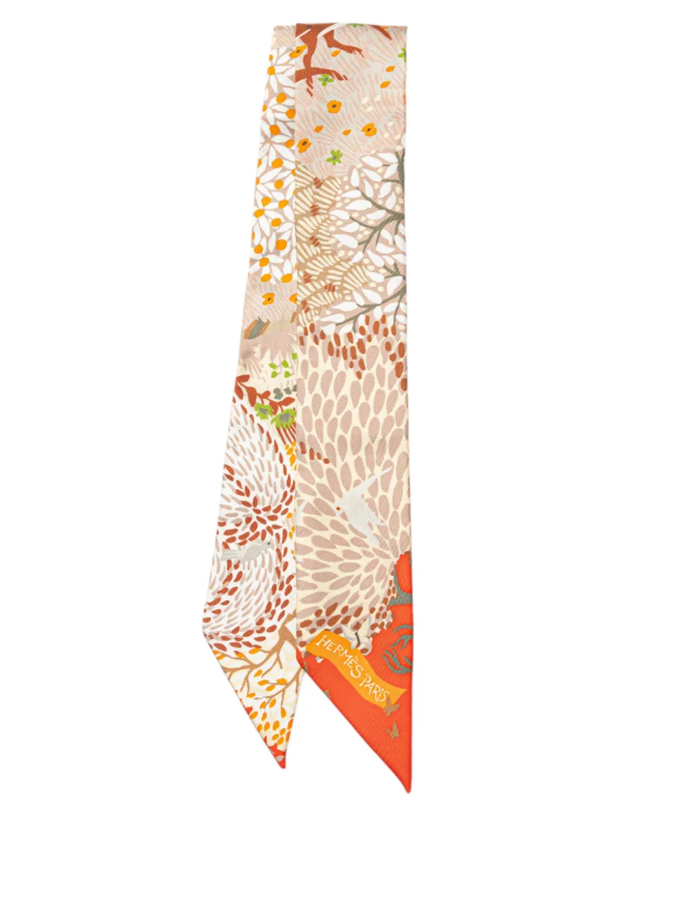 Hermès Pre-Owned 2000-2025 Dans un Jardin Anglais Silk Twilly Scarf Hermès Pre-Owned 2000-2025 Dans un Jardin Anglais Silk Twilly Scarf