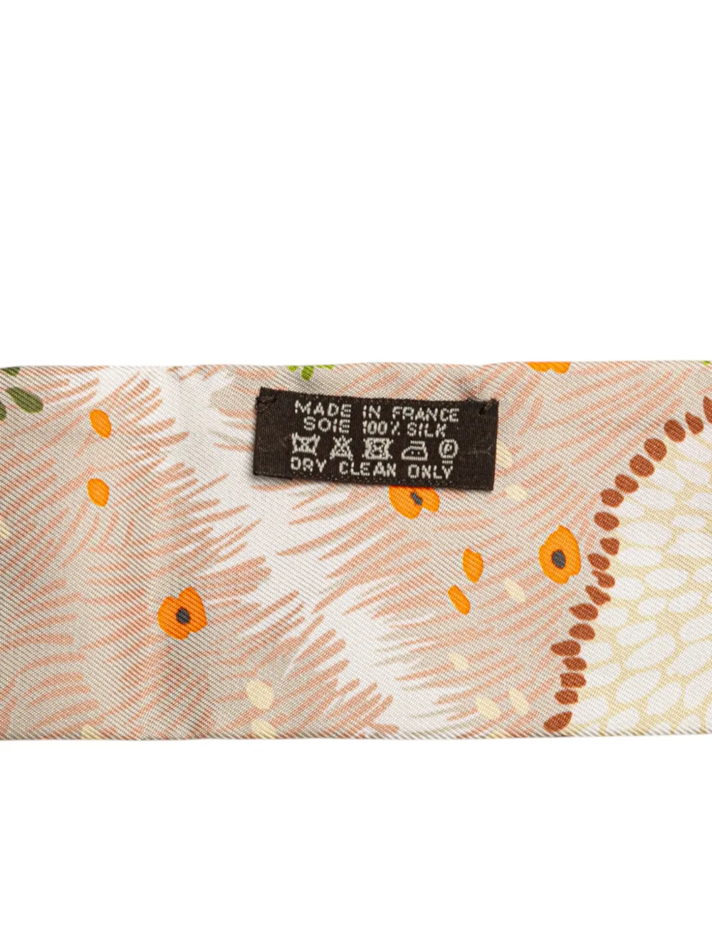 Pre-owned Hermes 2000-2025 Dans Un Jardin Anglais Silk Twilly Scarf Scarves In Brown
