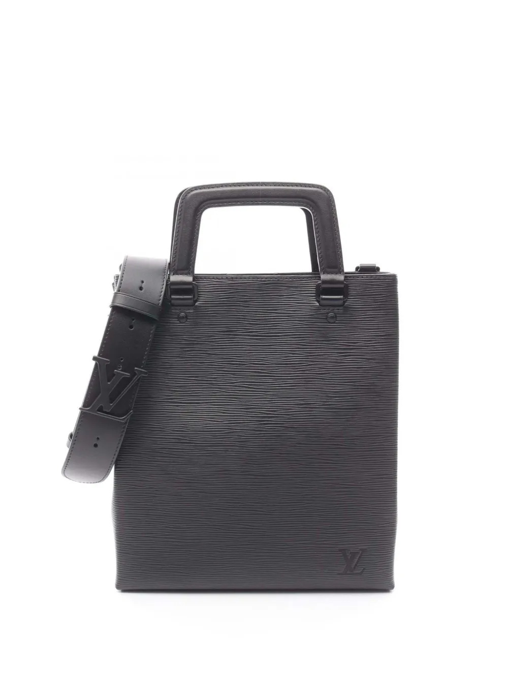 Louis Vuitton Pre-Owned 2021-2025 Epi Sac Plat Fold satchel - ブラック Louis Vuitton Pre-Owned 2021-2025 Epi Sac Plat Fold satchel - ブラック