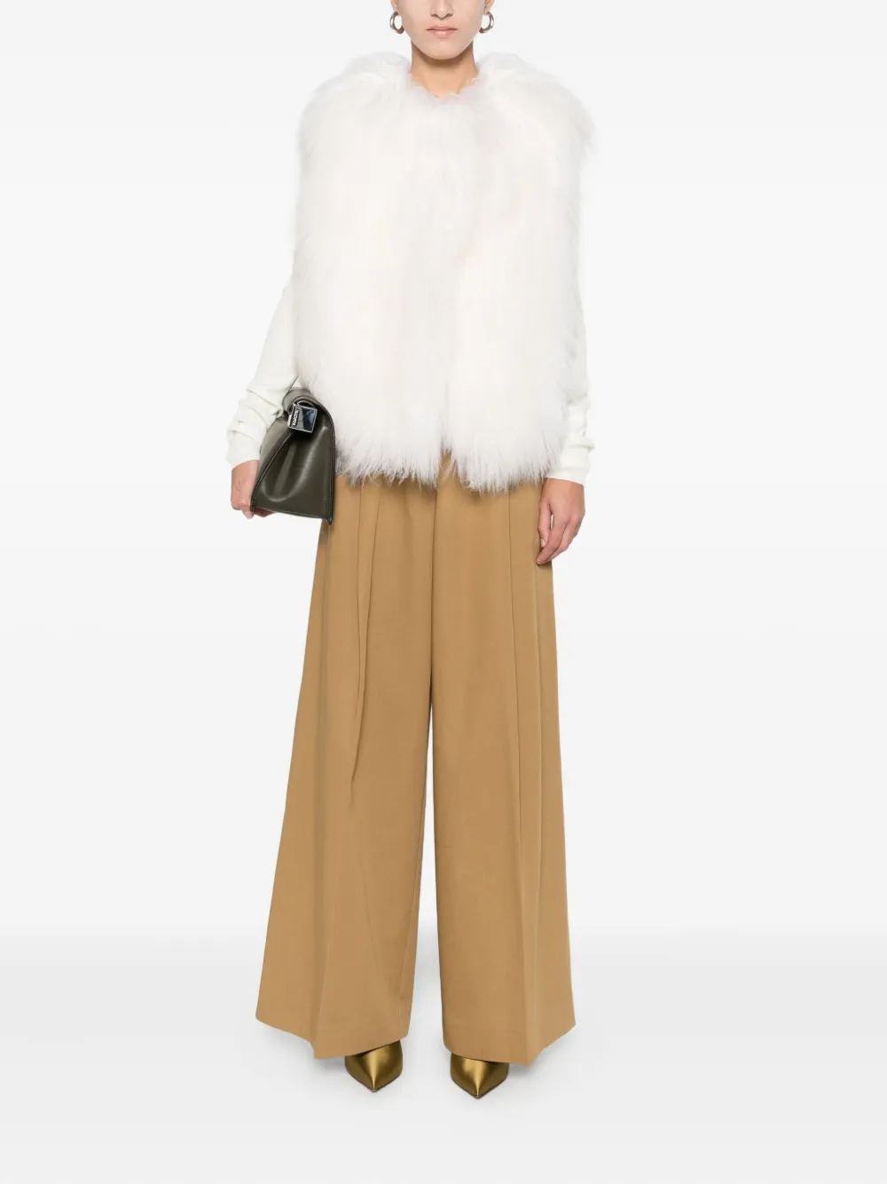 P.a.r.o.s.h Lamb-fur Gilet In Neutral