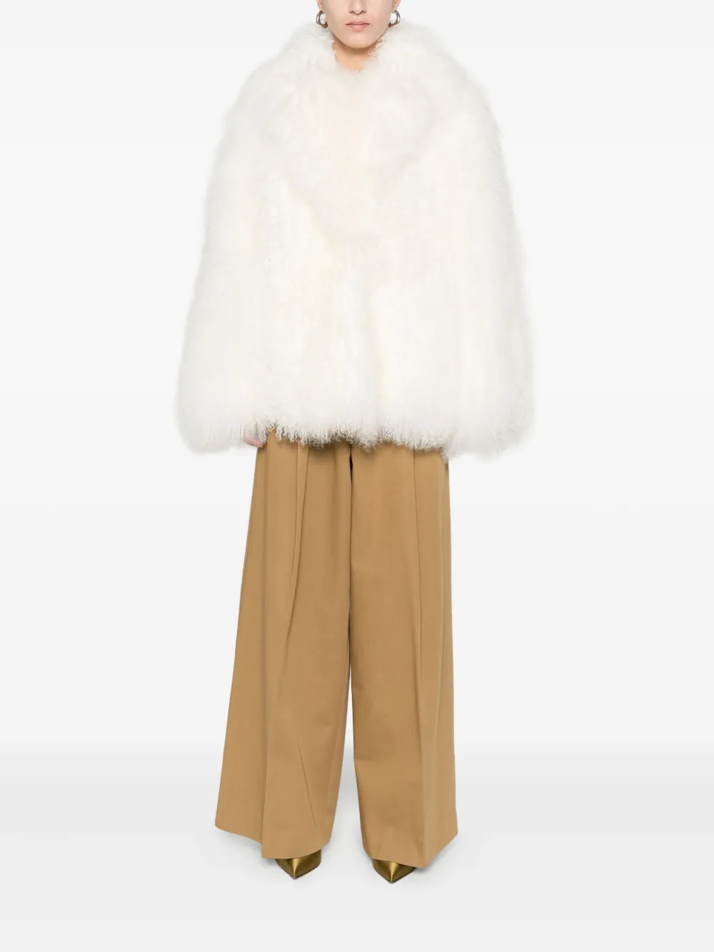 P.a.r.o.s.h Lamb-fur Jacket In Neutral