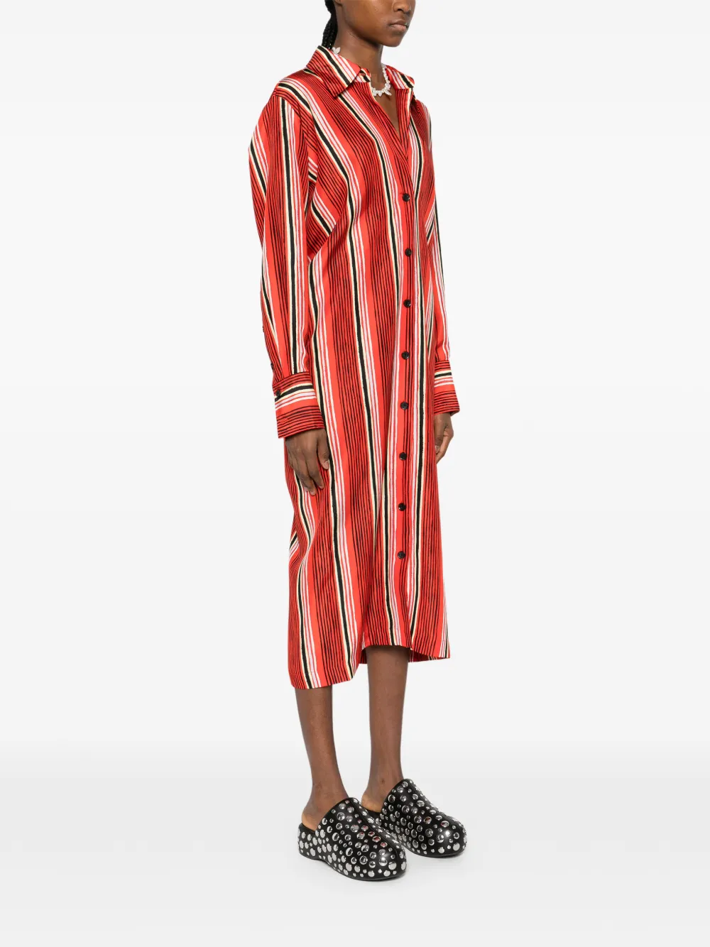 Proenza Schouler Amira midi-jurk Rood