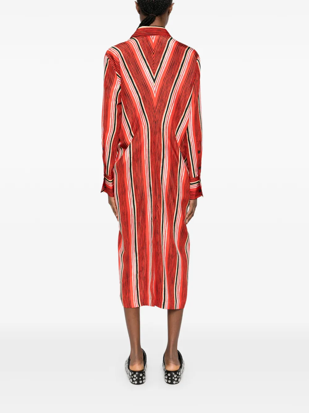 Proenza Schouler Amira midi-jurk Rood