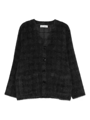 OUR LEGACY Mud Hairy Texture Cardigan | Grey | FARFETCH JO