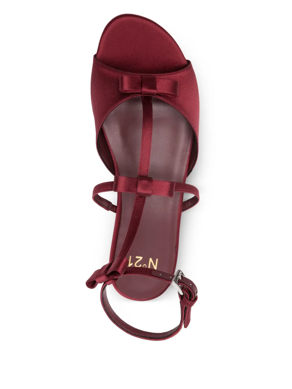 Nº21 Sandalen met enkelbandje en strikdetail Roze