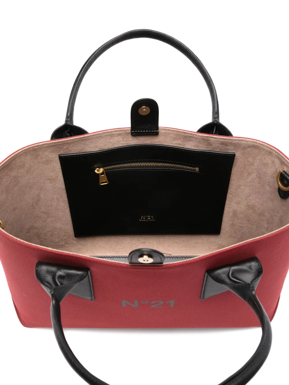 N°21 Logo-print Top-handles Tote Bag In Red